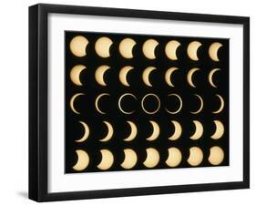 Time-lapse Image of a Solar Eclipse-Dr. Fred Espenak-Framed Photographic Print