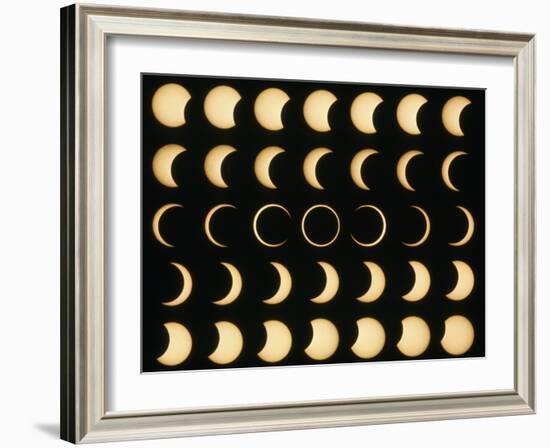 Time-lapse Image of a Solar Eclipse-Dr. Fred Espenak-Framed Photographic Print