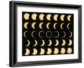 Time-lapse Image of a Solar Eclipse-Dr. Fred Espenak-Framed Photographic Print