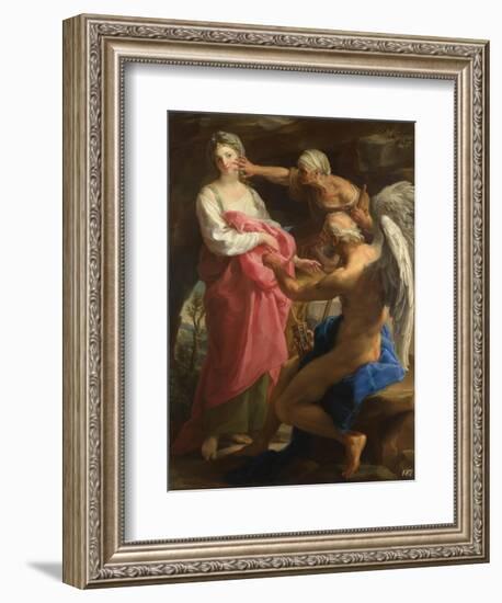 Time Orders Old Age to Destroy Beauty, 1746-Pompeo Girolamo Batoni-Framed Giclee Print