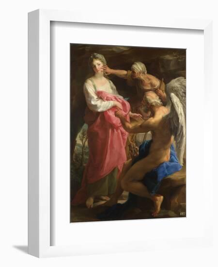 Time Orders Old Age to Destroy Beauty, 1746-Pompeo Girolamo Batoni-Framed Giclee Print