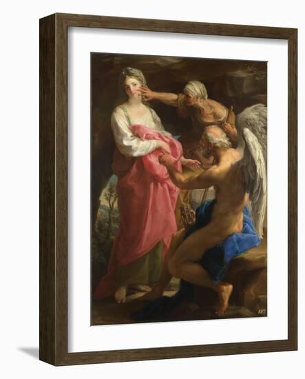 Time Orders Old Age to Destroy Beauty, 1746-Pompeo Girolamo Batoni-Framed Giclee Print