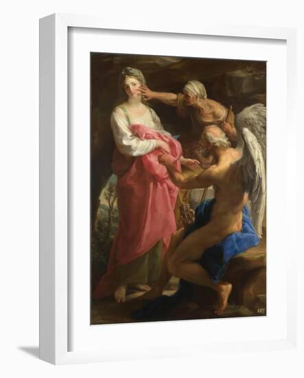 Time Orders Old Age to Destroy Beauty, 1746-Pompeo Girolamo Batoni-Framed Giclee Print