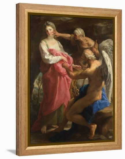 Time Orders Old Age to Destroy Beauty, 1746-Pompeo Girolamo Batoni-Framed Premier Image Canvas