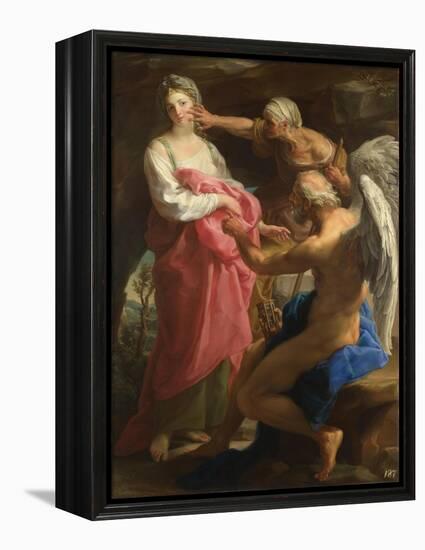 Time Orders Old Age to Destroy Beauty, 1746-Pompeo Girolamo Batoni-Framed Premier Image Canvas