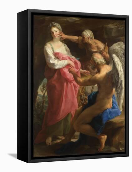 Time Orders Old Age to Destroy Beauty, 1746-Pompeo Girolamo Batoni-Framed Premier Image Canvas