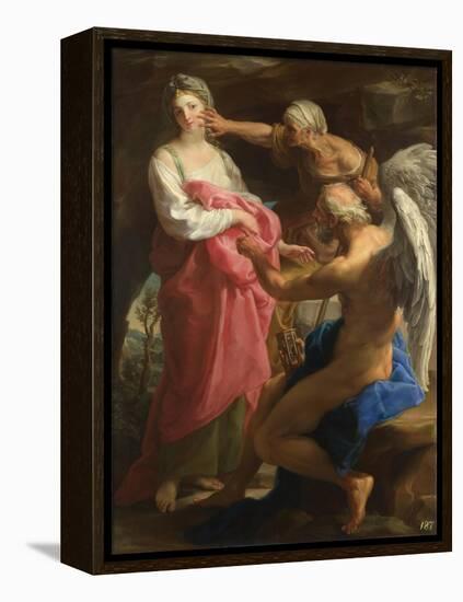 Time Orders Old Age to Destroy Beauty, 1746-Pompeo Girolamo Batoni-Framed Premier Image Canvas