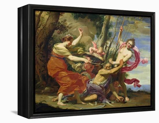 Time Overcome by Youth and Beauty-Simon Vouet-Framed Premier Image Canvas