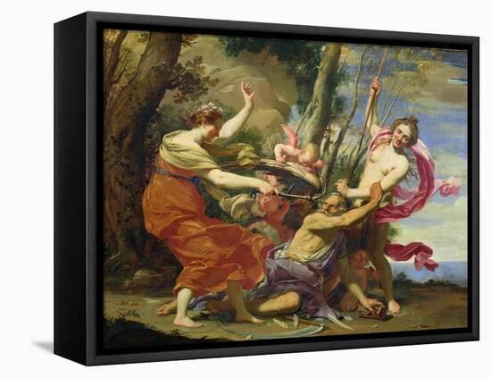 Time Overcome by Youth and Beauty-Simon Vouet-Framed Premier Image Canvas