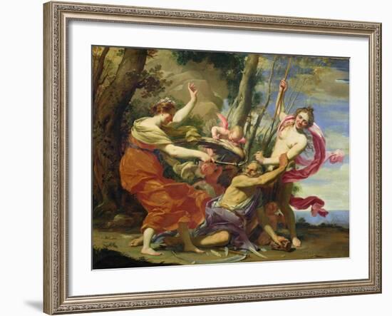 Time Overcome by Youth and Beauty-Simon Vouet-Framed Giclee Print