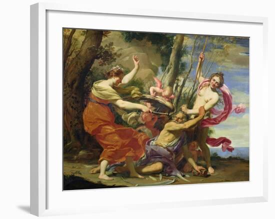 Time Overcome by Youth and Beauty-Simon Vouet-Framed Giclee Print