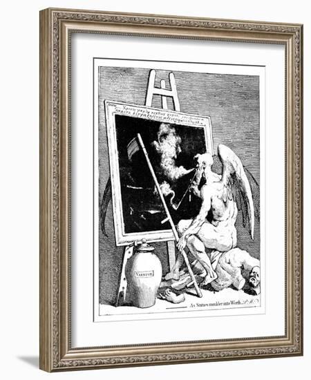 Time Smoking a Picture, 1761-William Hogarth-Framed Giclee Print