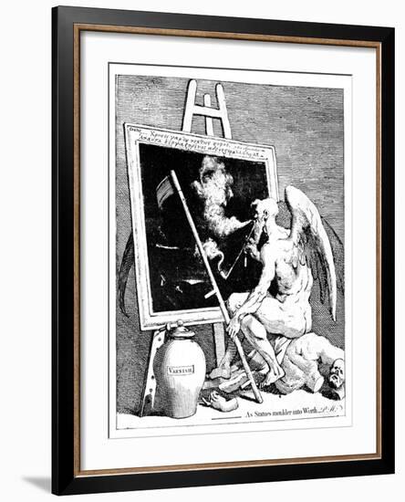 Time Smoking a Picture, 1761-William Hogarth-Framed Giclee Print