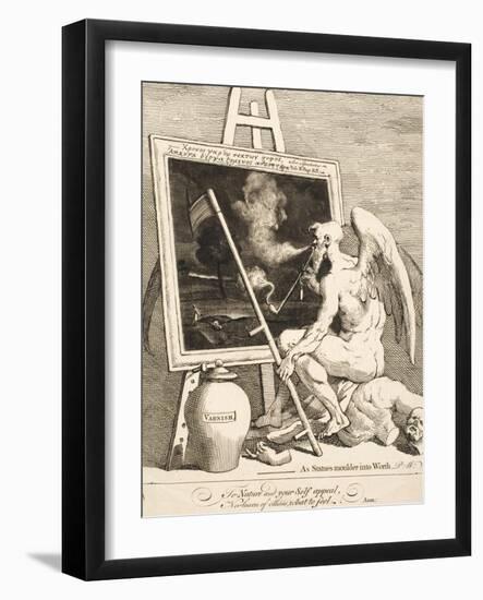 Time Smoking a Picture, March 1761-William Hogarth-Framed Giclee Print