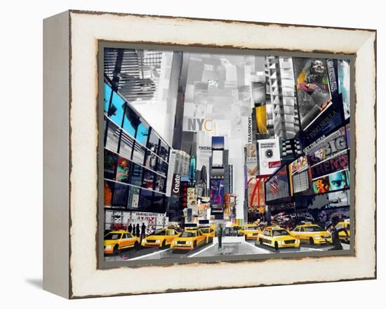 Time Square-James Grey-Framed Stretched Canvas