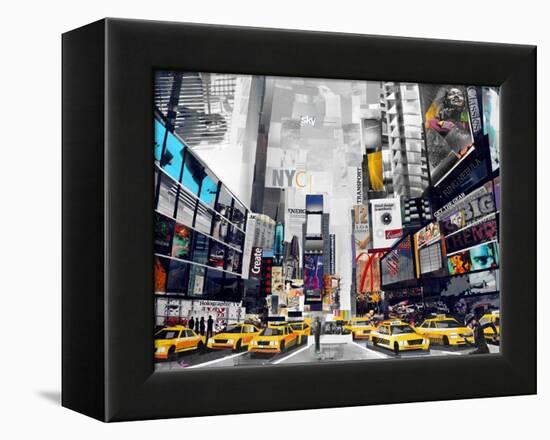 Time Square-James Grey-Framed Stretched Canvas