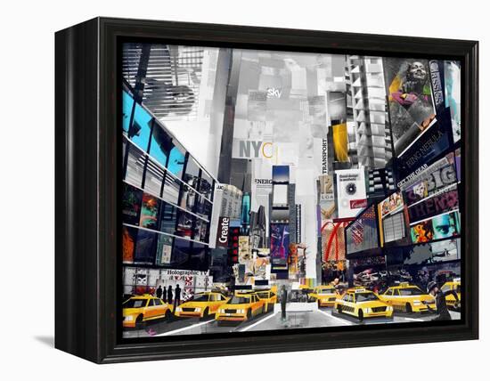 Time Square-James Grey-Framed Stretched Canvas