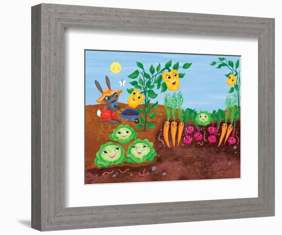 Time to Count-Garden - Turtle-Elisa Chavarri-Framed Giclee Print