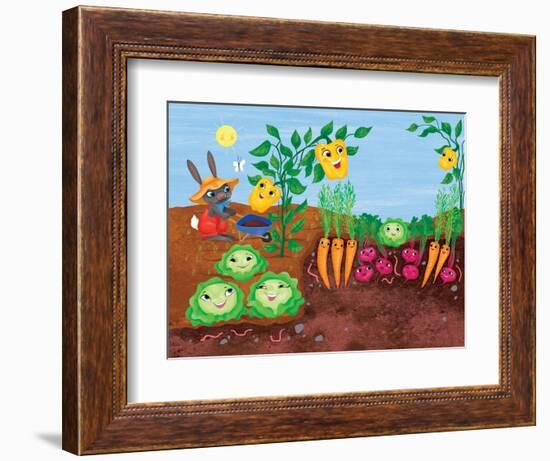 Time to Count-Garden - Turtle-Elisa Chavarri-Framed Giclee Print