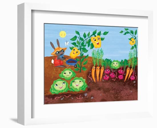 Time to Count-Garden - Turtle-Elisa Chavarri-Framed Giclee Print