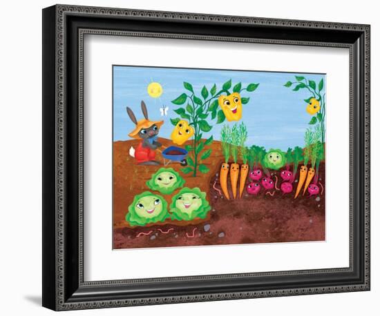 Time to Count-Garden - Turtle-Elisa Chavarri-Framed Giclee Print