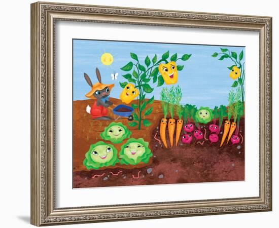 Time to Count-Garden - Turtle-Elisa Chavarri-Framed Giclee Print