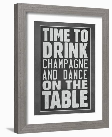 Time To Drink Champagne-null-Framed Art Print