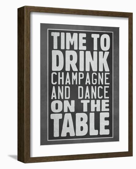 Time To Drink Champagne-null-Framed Art Print