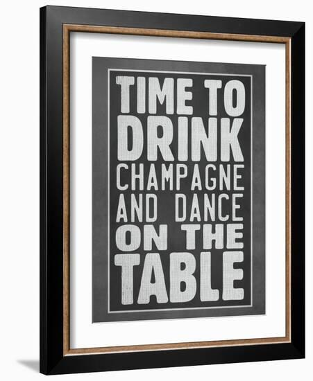 Time To Drink Champagne-null-Framed Art Print