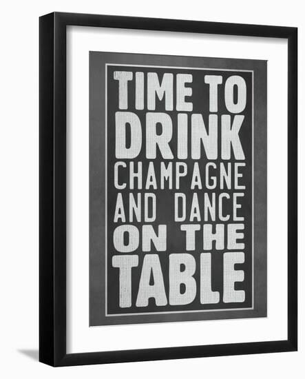 Time To Drink Champagne-null-Framed Art Print