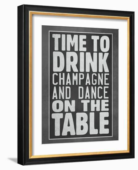 Time To Drink Champagne-null-Framed Art Print