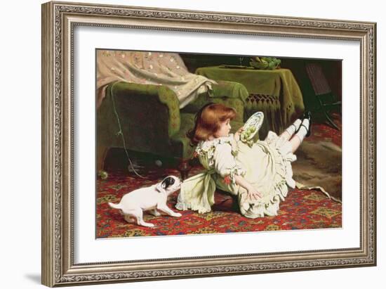 Time to Play, 1886-Charles Burton Barber-Framed Giclee Print
