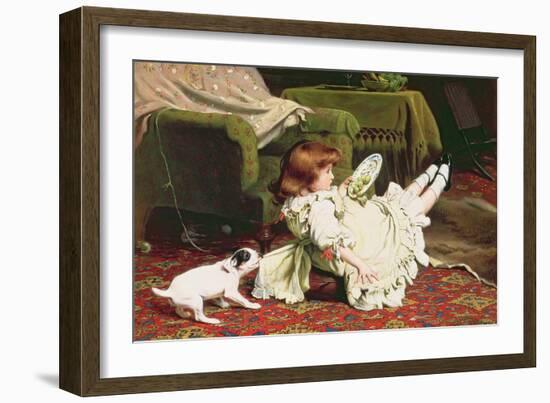 Time to Play, 1886-Charles Burton Barber-Framed Giclee Print