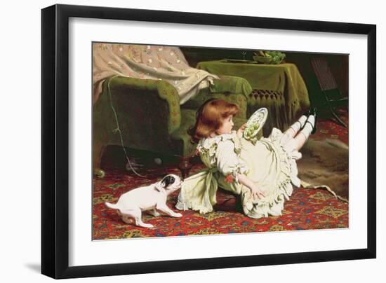 Time to Play, 1886-Charles Burton Barber-Framed Giclee Print