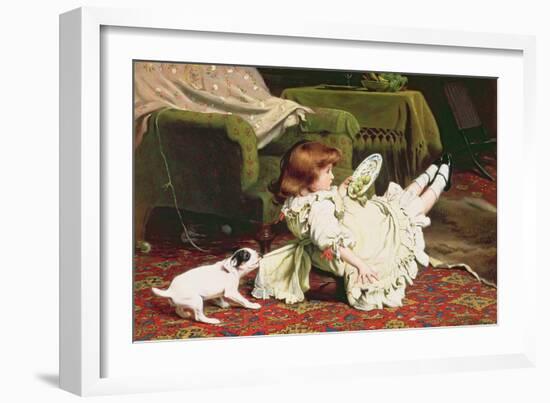 Time to Play, 1886-Charles Burton Barber-Framed Giclee Print