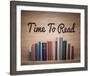 Time To Read - Wood Background Color-Color Me Happy-Framed Art Print