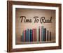 Time To Read - Wood Background Color-Color Me Happy-Framed Art Print
