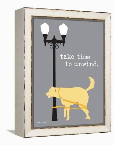 Time To Unwind-Dog is Good-Framed Stretched Canvas