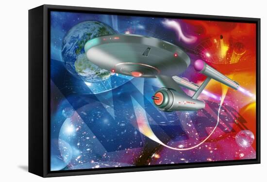 Time Travelling Spacecraft, Artwork-Detlev Van Ravenswaay-Framed Premier Image Canvas