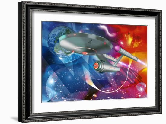 Time Travelling Spacecraft, Artwork-Detlev Van Ravenswaay-Framed Photographic Print