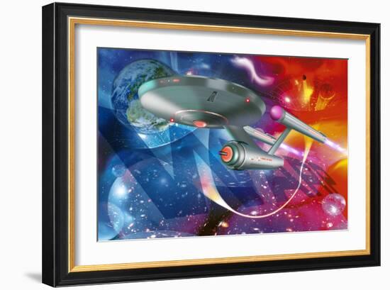 Time Travelling Spacecraft, Artwork-Detlev Van Ravenswaay-Framed Photographic Print