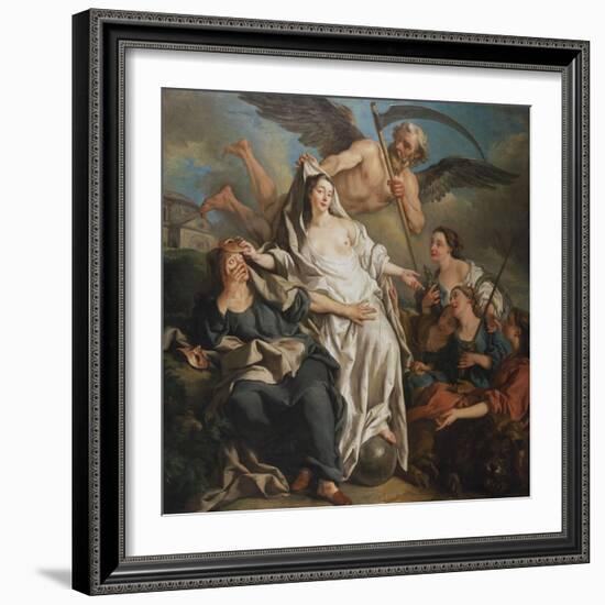 Time Unveiling Truth-Jean Francois de Troy-Framed Giclee Print