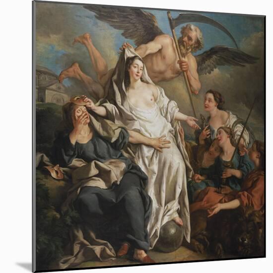 Time Unveiling Truth-Jean Francois de Troy-Mounted Giclee Print