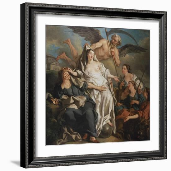 Time Unveiling Truth-Jean Francois de Troy-Framed Giclee Print