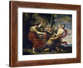 Time Vanquished by Hope, Love and Beauty, 1627-Simon Vouet-Framed Giclee Print