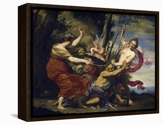 Time Vanquished by Hope, Love and Beauty, 1627-Simon Vouet-Framed Premier Image Canvas