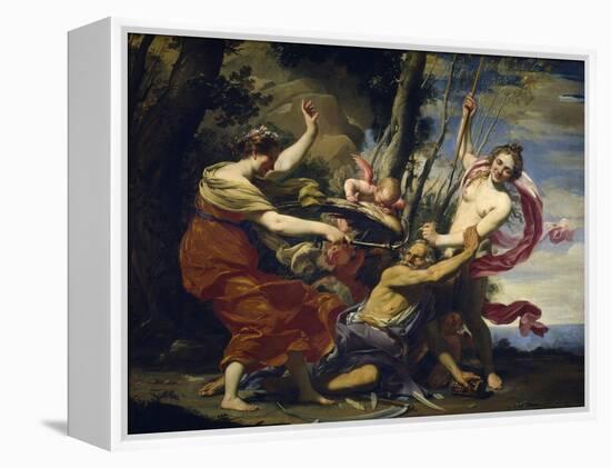 Time Vanquished by Hope, Love and Beauty, 1627-Simon Vouet-Framed Premier Image Canvas