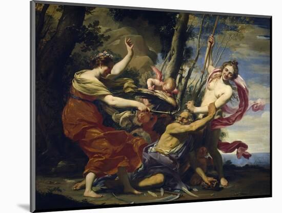 Time Vanquished by Hope, Love and Beauty, 1627-Simon Vouet-Mounted Giclee Print