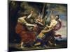 Time Vanquished by Hope, Love and Beauty, 1627-Simon Vouet-Mounted Giclee Print