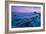 Timelapse Sunset and Blur Water at Atlantic Rocky Beach in Wembury Devon, Uk-Marcin Jucha-Framed Photographic Print